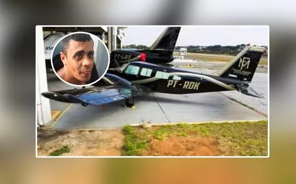 Adélio e um jatinho apreendido pela PF