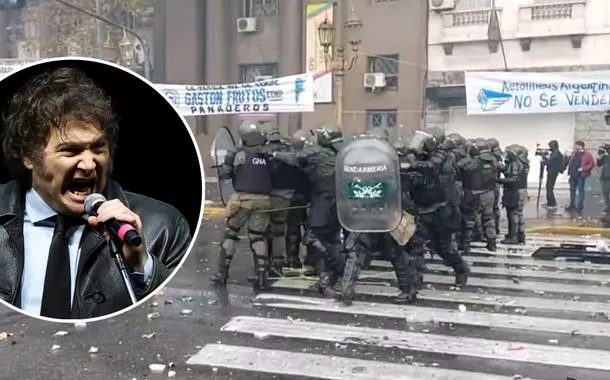 Senado argentino aprova Lei de Bases proposta por Milei, após dura repressão do lado de fora