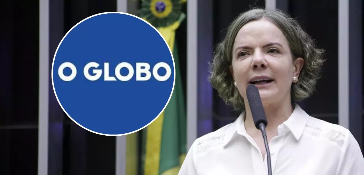 Logo de O Globo e Gleisi Hoffmann