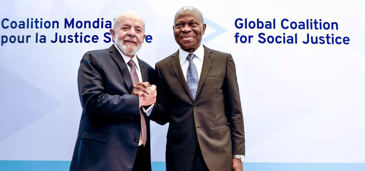 Presidente da República, Luiz Inácio Lula da Silva com e Diretor-Geral da Organização Internacional do Trabalho, Gilbert Houngbo