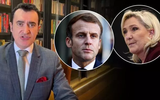 Alysson Mascaro, Emmanuel Macron e Marine Le Pen