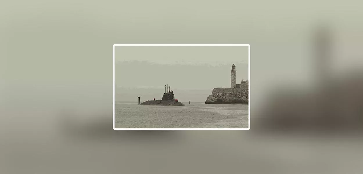 Navio russo chegando em Cuba