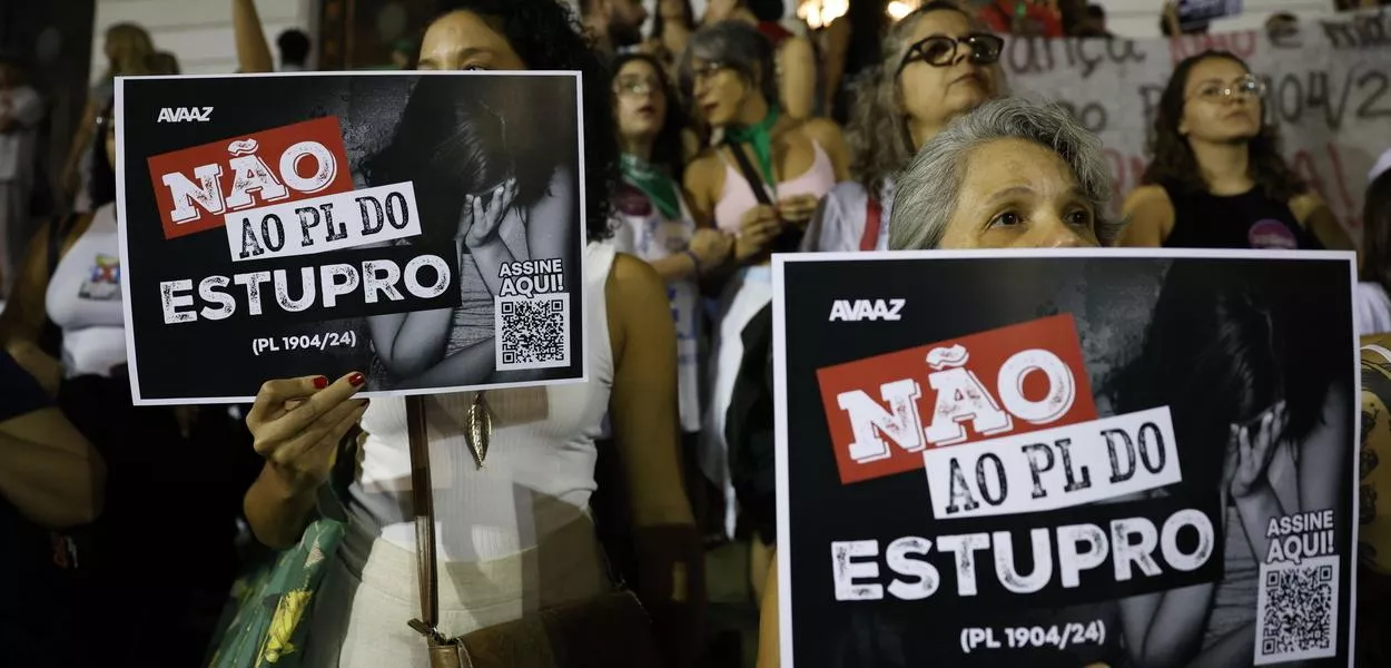 Manifestação de protesto contra o PL 1904/24