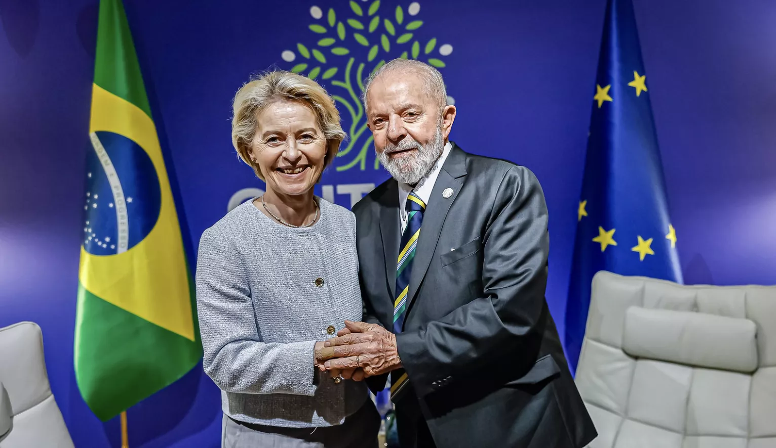 Presidente Luiz Inácio Lula da Silva durante encontro com a com a presidente da Comissão Europeia, Ursula von der Leyen, no Hotel Borgo Egnazia, em Puglia- Itália