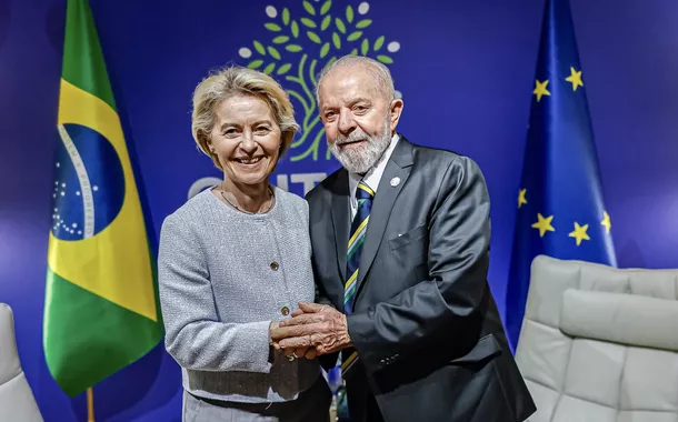 Presidente Luiz Inácio Lula da Silva durante encontro com a com a presidente da Comissão Europeia, Ursula von der Leyen, no Hotel Borgo Egnazia, em Puglia- Itália