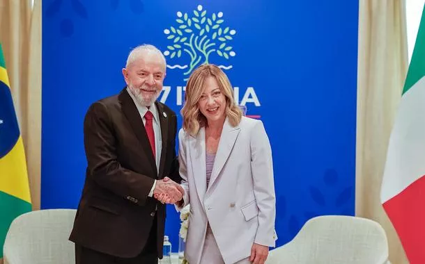 Lula se reúne com a primeira-ministra da Itália, Giorgia Meloni