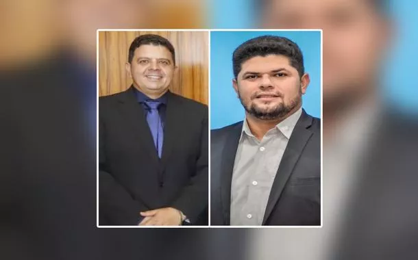 Prefeito Erivelton Teixeira Neves e o vereador Lindomar da Silva Nascimento