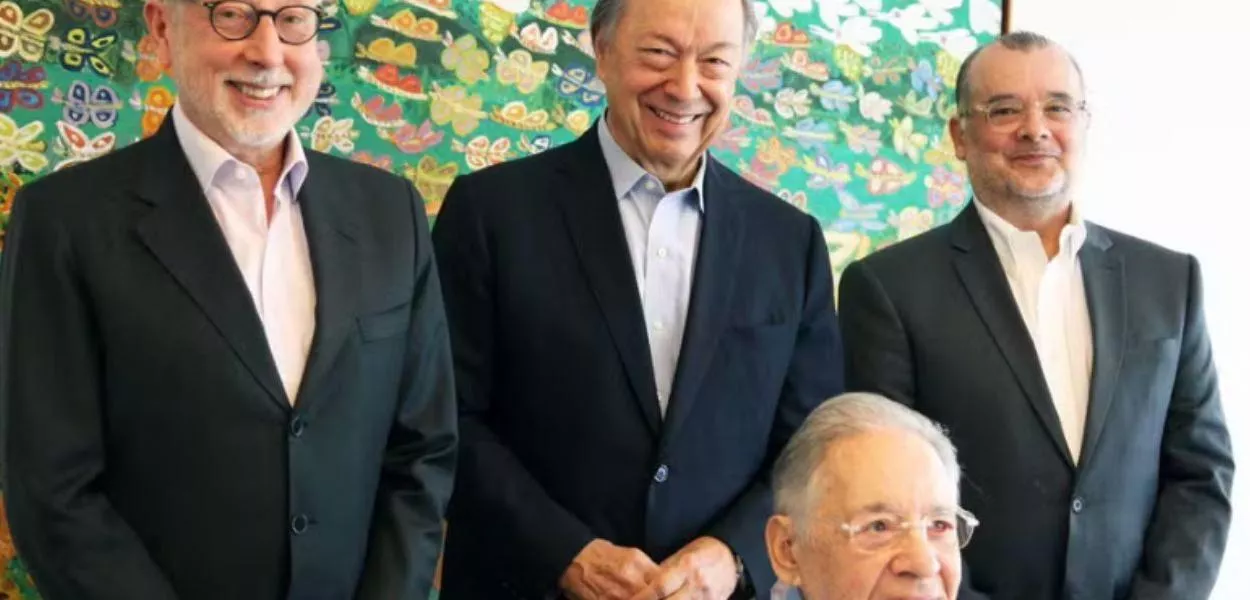 Persio Arida, Pedro Malan, Gustavo Franco e Fernando Henrique Cardoso