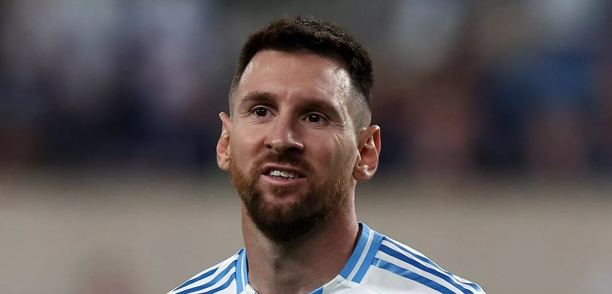 Capitão da Argentina Lionel Messi durante partida com Chile