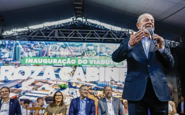 Presidente Luiz Inácio Lula da Silva durante cerimônia de inauguração do Viaduto Roza Cabinda e de assinatura de Ordens de Serviço para recuperação de trechos da BR-267, em Juiz de Fora - MG. 28.06.2024