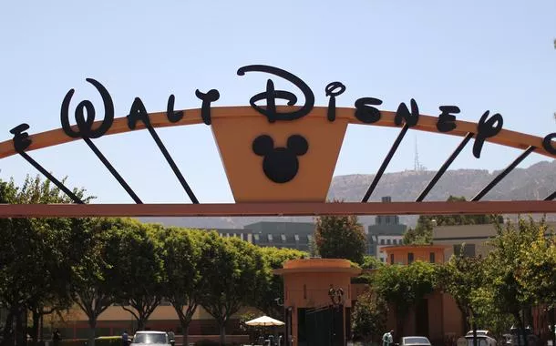 Entrada dos estúdios Walt Disney em Burbank, Califórnia, EUA