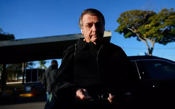 Ex-presidente Jair Bolsonaro no Aeroporto Internacional de Brasília