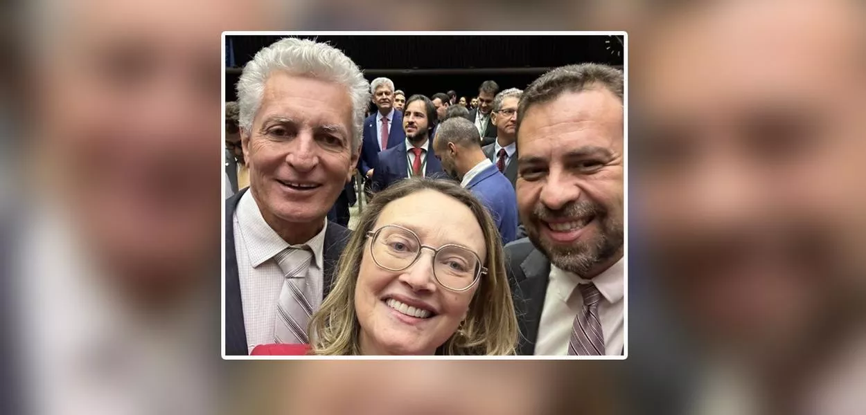 Da esq. para a dir.: Rogério Correia, Maria do Rosário e Guilherme Boulos