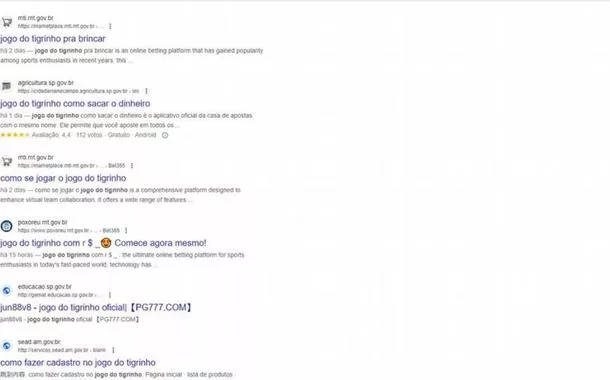 Links gov.br direcionam usuários para sites de apostas