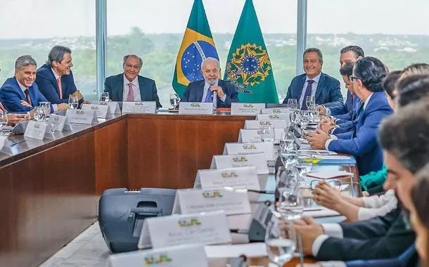 Presidente da República, Luiz Inácio Lula da Silva, durante reunião para anúncios referentes ao setor da indústria de alimentos, no Palácio do Planalto
