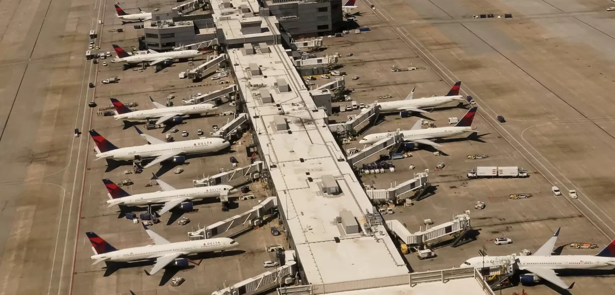 Aviões no chão nos Estados Unidos