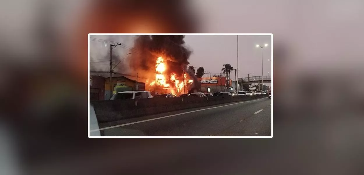 Incêndio na borracharia Raposo Tavares