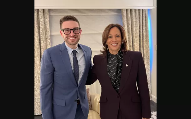 Alex Soros e Kamala Harris