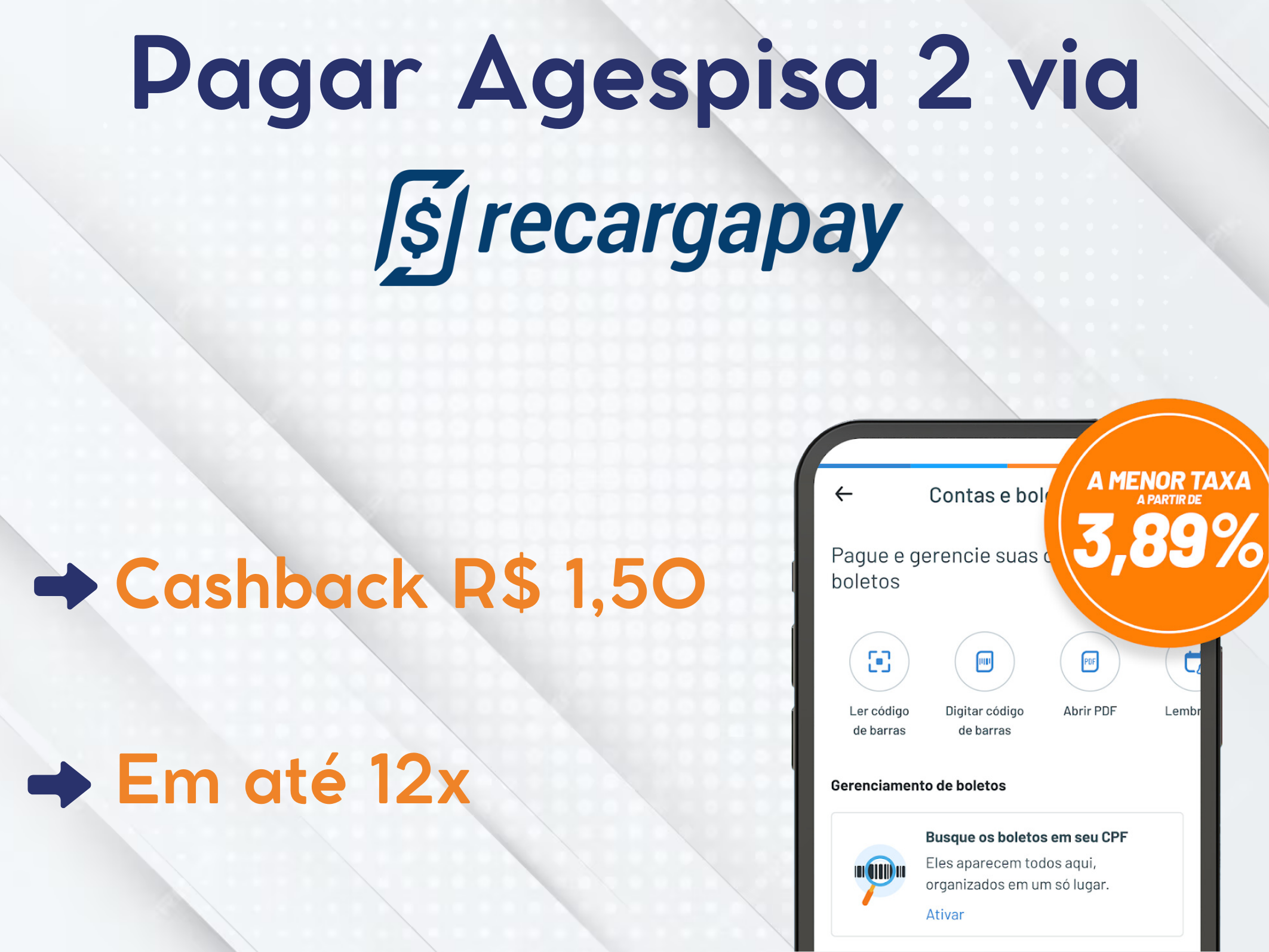 5 melhores aplicativos para pagar 2 via Agespisa - Cashback e parcelas