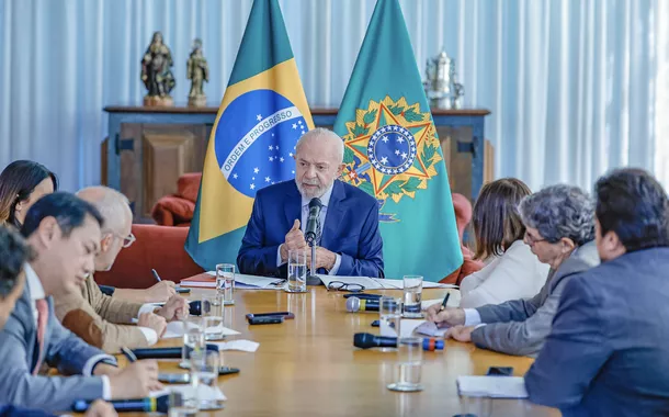 Presidente Lula durante entrevista a correspondentes internacionais, no Palácio da Alvorada, Brasília - DF