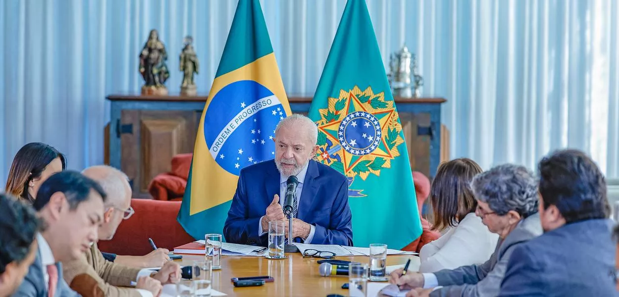 Lula durante entrevista a correspondentes