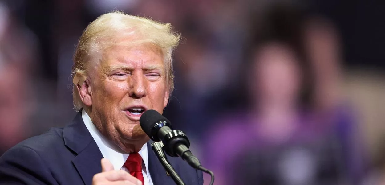 Donald Trump em Grand Rapids, Michigan
 20/7/2024   REUTERS/Tom Brenner