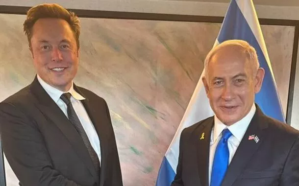 Netanyahu, à frente do genocídio em Gaza, anuncia cooperação com Elon Musk