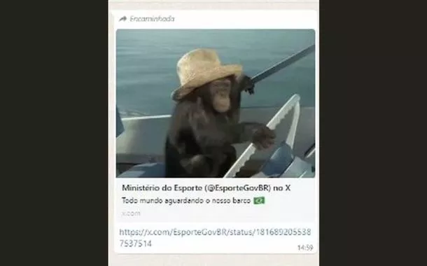 Postagem racista realizada pelo Ministério do Esporte