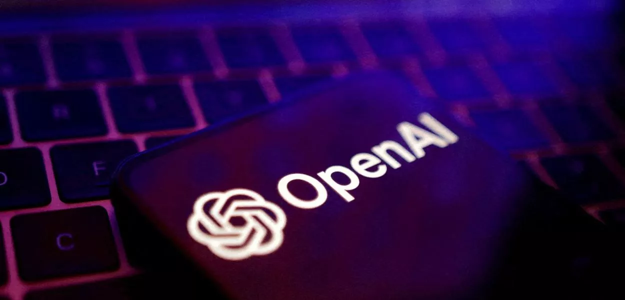 Ilustração com o logotipo da OpenAI