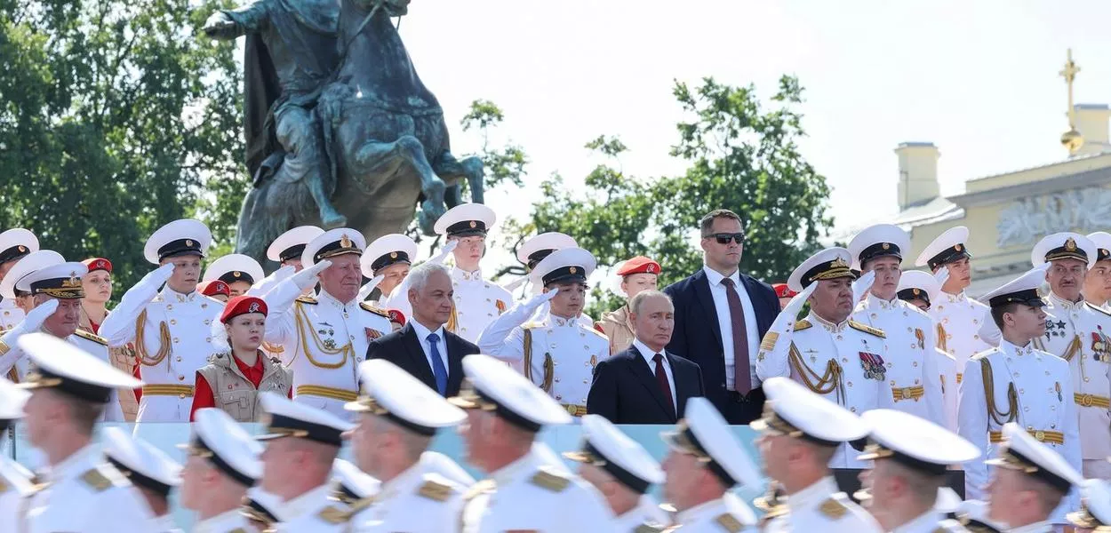 Presidente da Rússia Vladimir Putin em São Petersburgo
 28/7/2024    Sputnik/Sergei Savostyanov/Pool via REUTERS