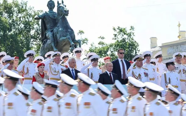 Presidente da Rússia Vladimir Putin em São Petersburgo
 28/7/2024    Sputnik/Sergei Savostyanov/Pool via REUTERS