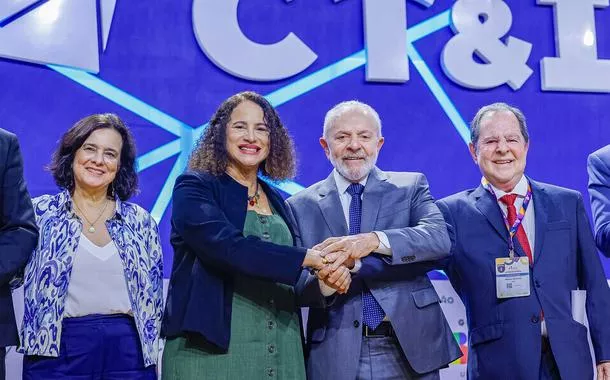 Lula durante cerimôniadownload luva betabertura da 5ª Conferência Nacionaldownload luva betCiência, Tecnologia e Inovação (CNCTI)