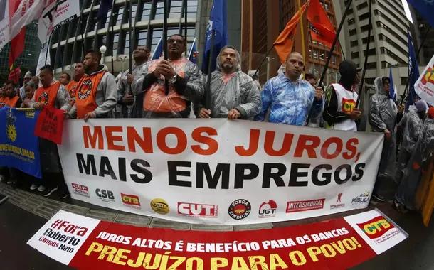 Protesto em São Paulo contra Roberto Campos Neto
