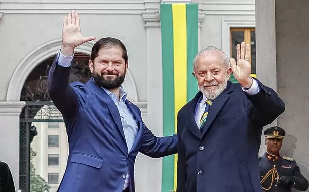 Lula se reúne com Gabriel Boric no Palácio de La Moneda