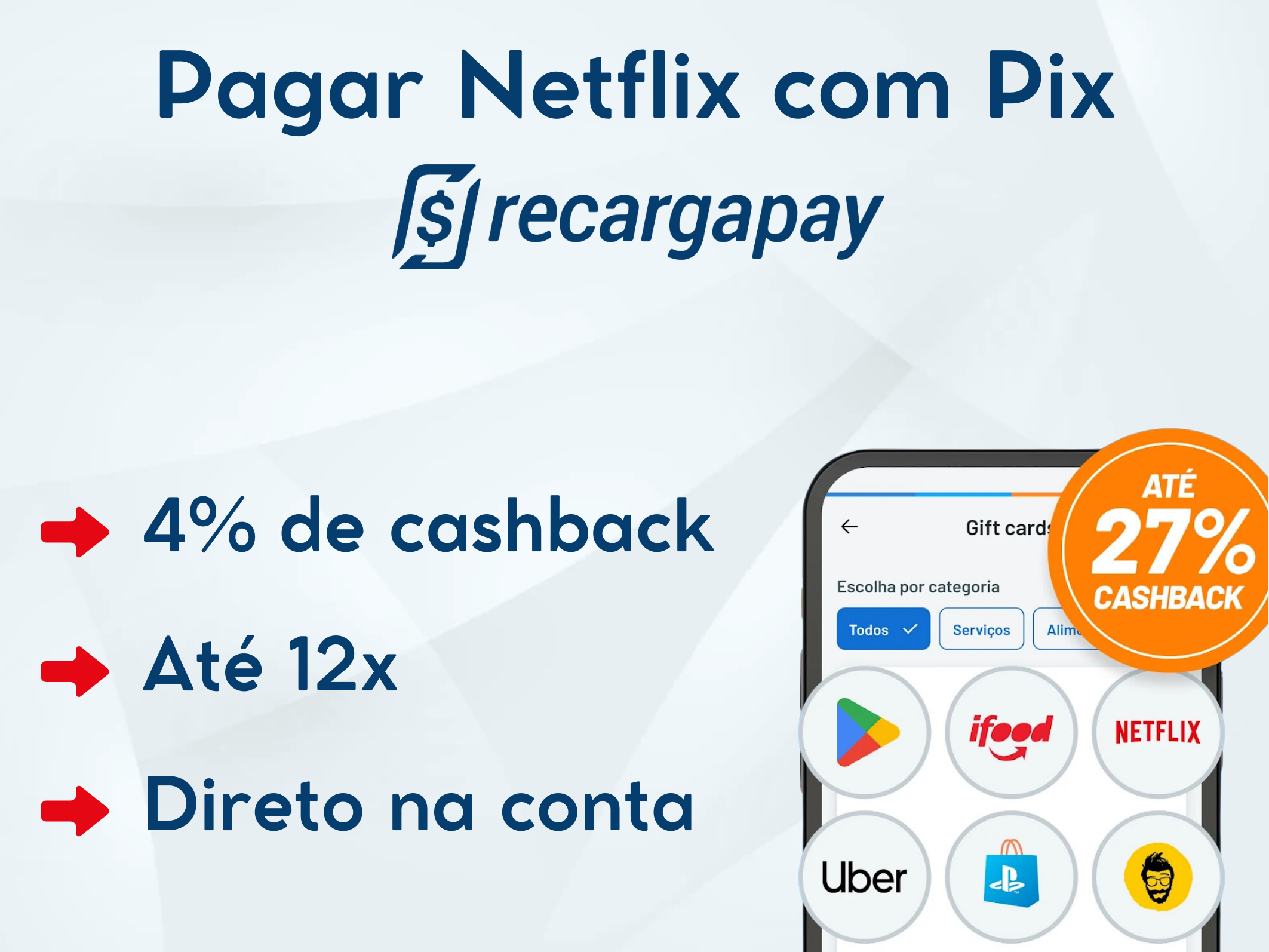5 melhores aplicativos para pagar Netflix com Pix - Até 4% de cashback