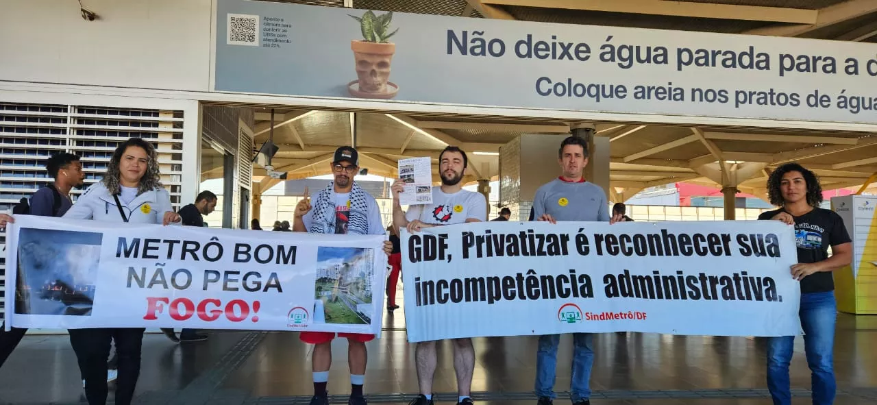 Sindmetrô-DF denuncia sucateamento intencional do Metrô de Brasília pelo governo Ibaneis Rocha