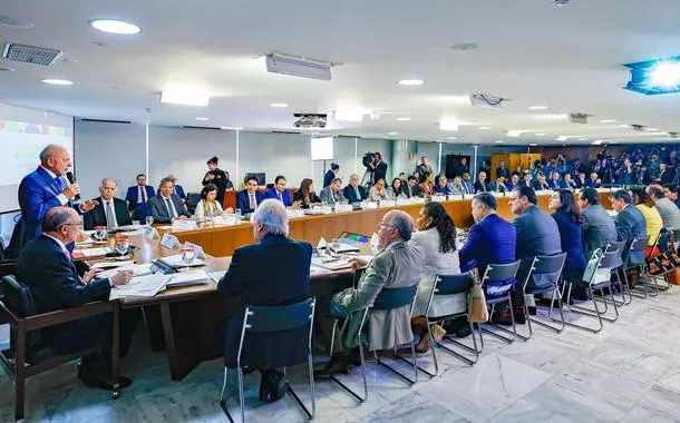 Presidente Luiz Inácio Lula da Silva durante reunião ministerial no Palácio do Planalto, em Brasília - DF 08.08.2024