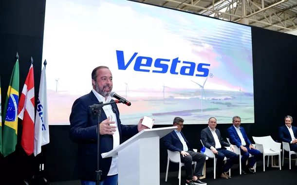 Alexandre Silveira durante cerimôniasite de apostas de futebol onlineanúnciosite de apostas de futebol onlineinvestimentos da Vestas no Brasil