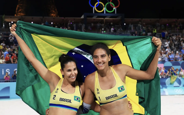 Duda e Ana Patrícia conquistam ouro para o Brasil no vôlei de praia feminino em Paris