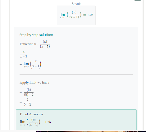 A função da calculadora de limites na matemática