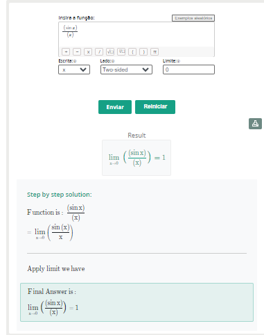 A função da calculadora de limites na matemática
