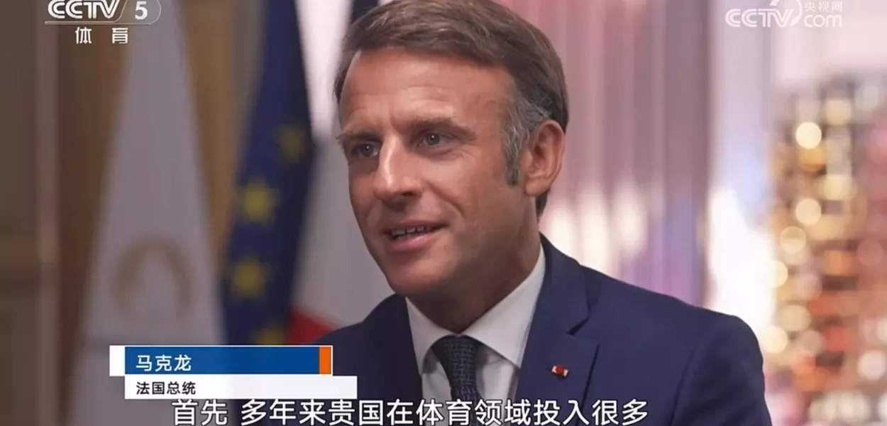 Presidente francês parabeniza resultados notáveis da delegação chinesa em Paris 2024
