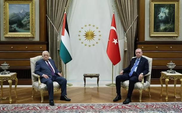 Em reunião, presidentes da Palestina e Turquia condenam o genocídio praticado por Israel