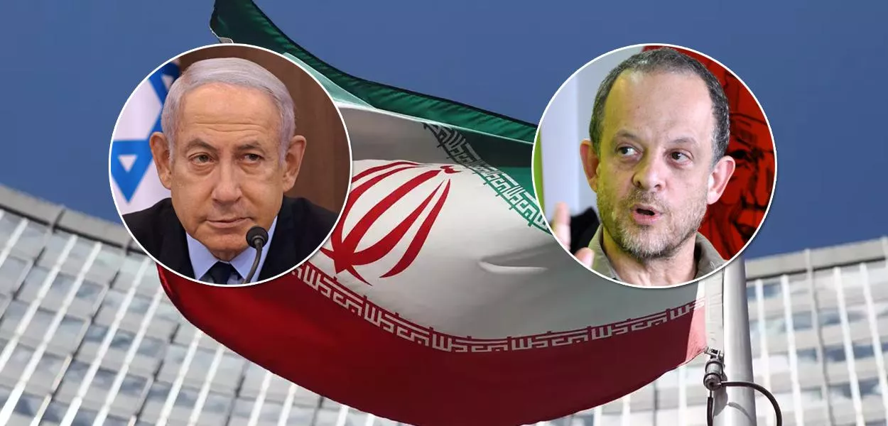 Benjamin Netanyahu, bandeira do Irã e Breno Altman