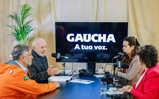 Presidente da República, Luiz Inácio Lula da Silva, durante entrevista à Rádio Gaúcha