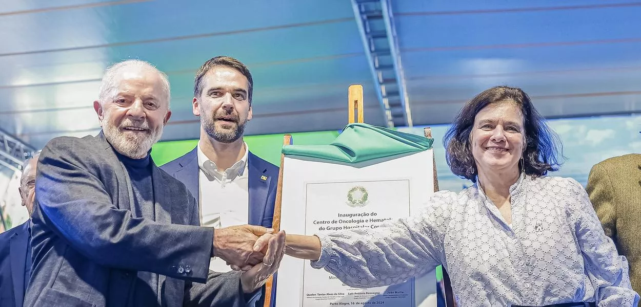 Lula, Eduardo Leite e Nísia Trindade