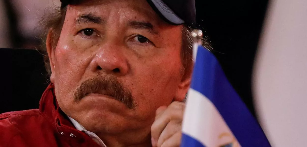 Presidente de Nicarágua, Daniel Ortega, em Caracas, Venezuela