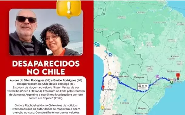 Casal do Rio que fazia viagemestratégia para apostarestratégia para apostar em futebolfutebolcarro pelo Chile está desaparecido há cinco dias