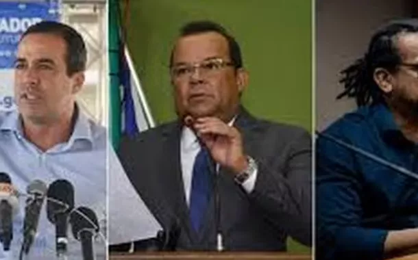 Os candidatos Bruno Reis (União Brasil). Geraldo Júnior (MDB) e Kleber Rosa (Psol)