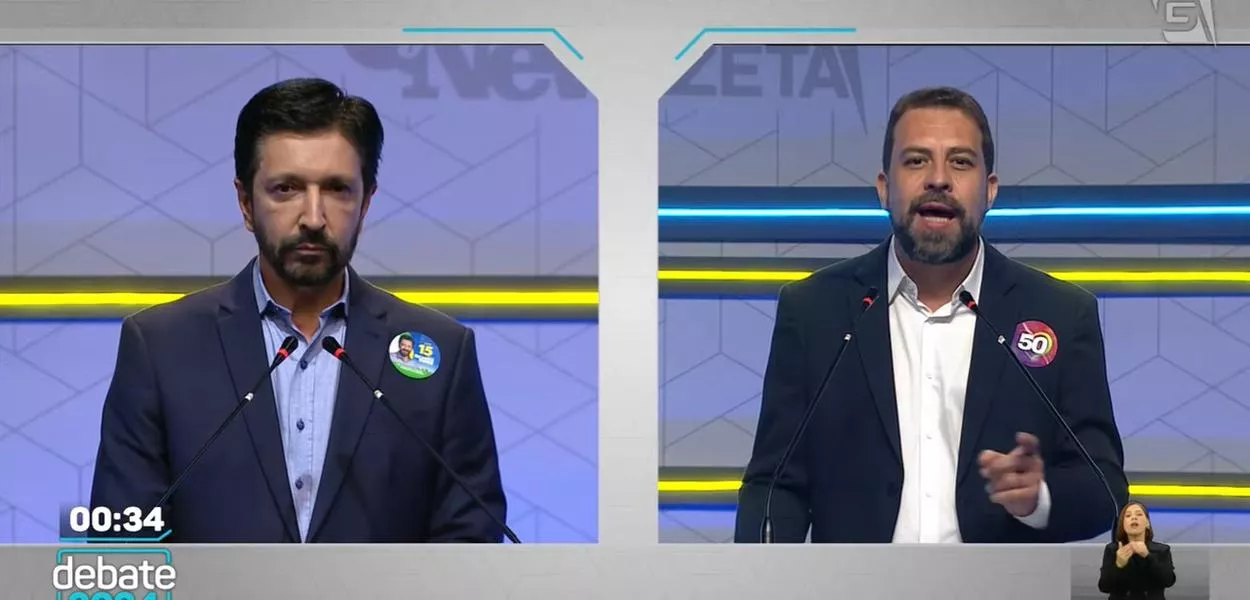 Ricardo Nunes (à esq.) e Guilherme Boulos